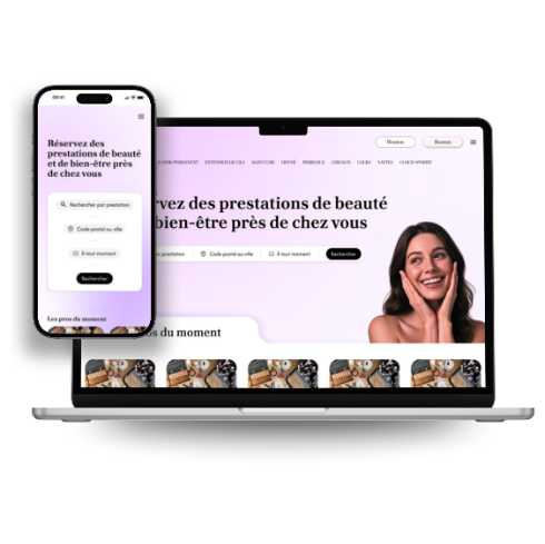 Maquette Figma du futur site internet de BeReadyForBeauty