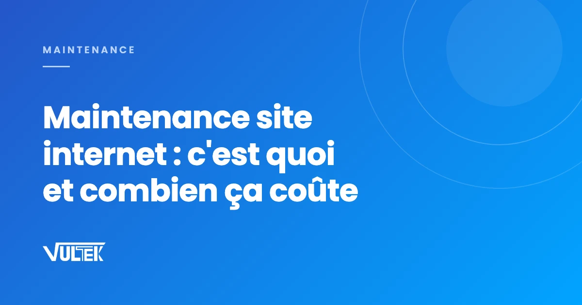 Maintenance site internet réalisée par une agence web