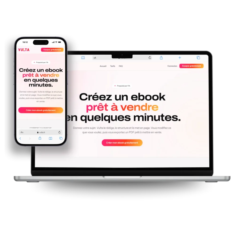 Aperçu du site de Vulta